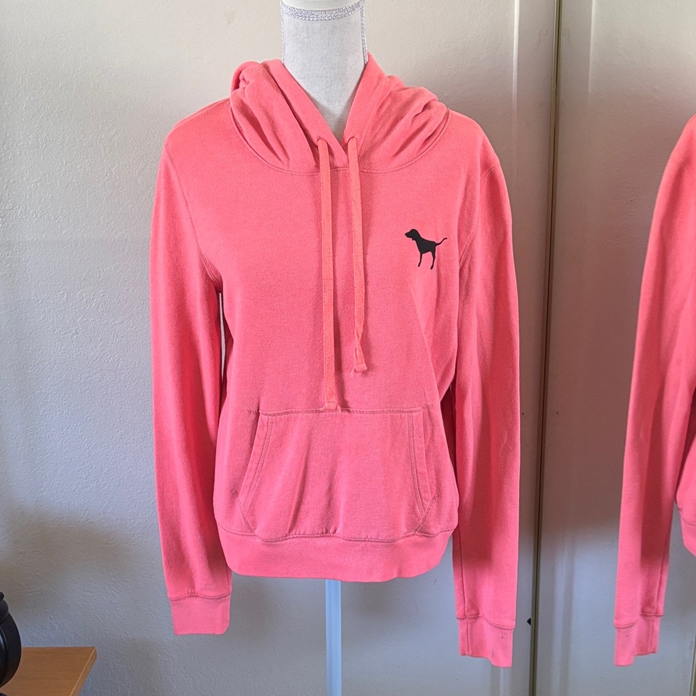 Vintage PINK Victoria's Secret Bright Coral Hoodie